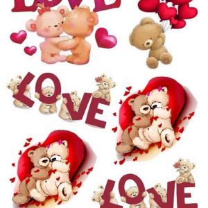 Romantic Valentine Cake Toppers