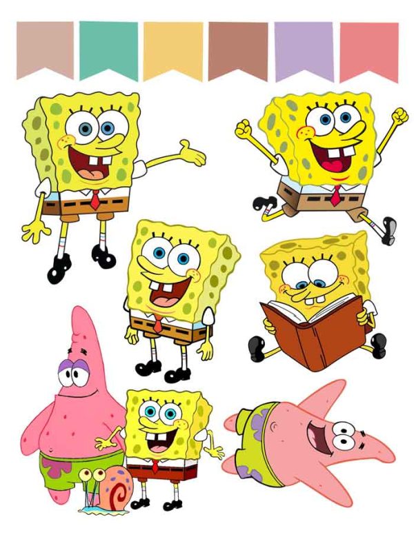 SpongeBob Cake Toppers Printable
