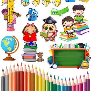 Digital School Day Cake Toppers