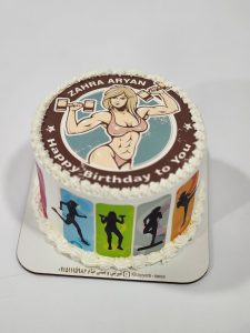 Female Bodybuilder Cake Topper