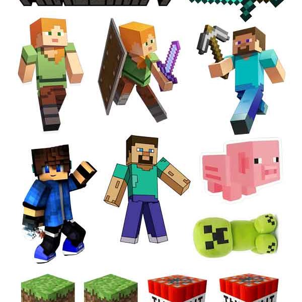 Minecraft Cake Topper